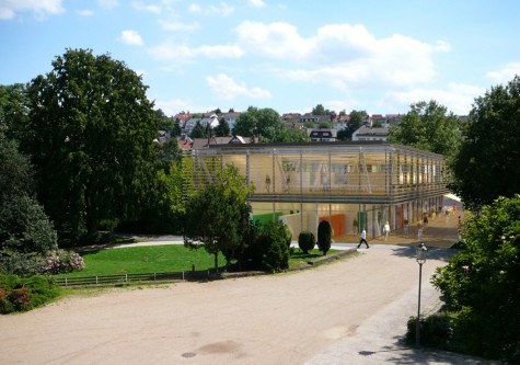 Blick vom Kurhaus zur Mediathek Blick vom Kurhaus zur Mediathek